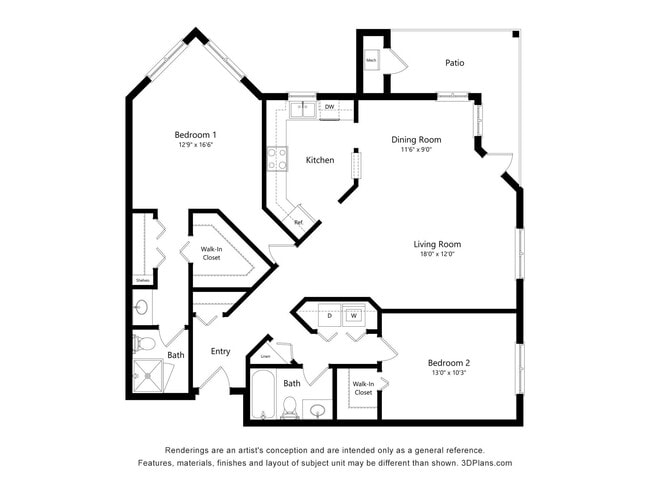 Floorplan - Crosby Pointe Apartments