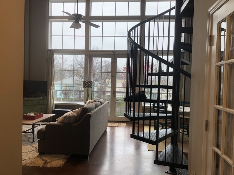 Spiral staircase leads to upstairs loft - 572 Edgewood Ave NE