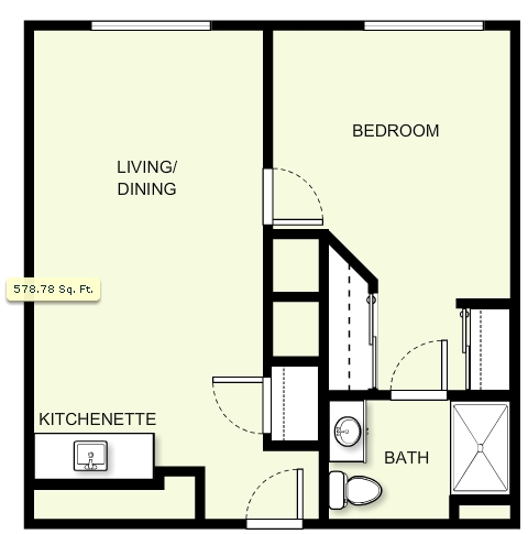 1BR/1BA - The Fairmont Independent Senior Living