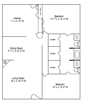 2BR/1.5BA - Copperfield Terrace Condominiums