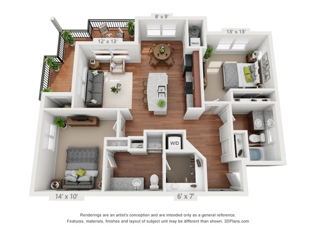 Floorplan - Ironhorse Apartments