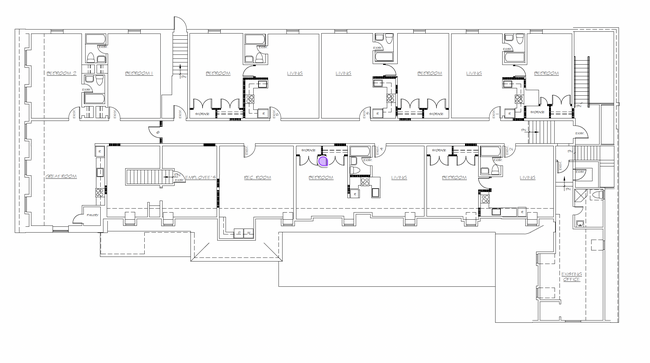 Full architecural sketch of all 6 apartments and rec area - 380 Broadview Ave