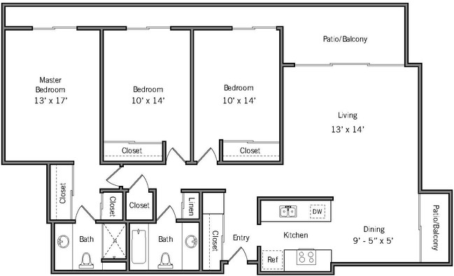 Floorplan - Americana Apartments