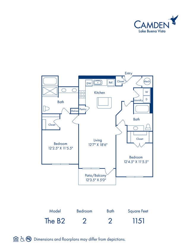 Floorplan - Camden Lake Buena Vista