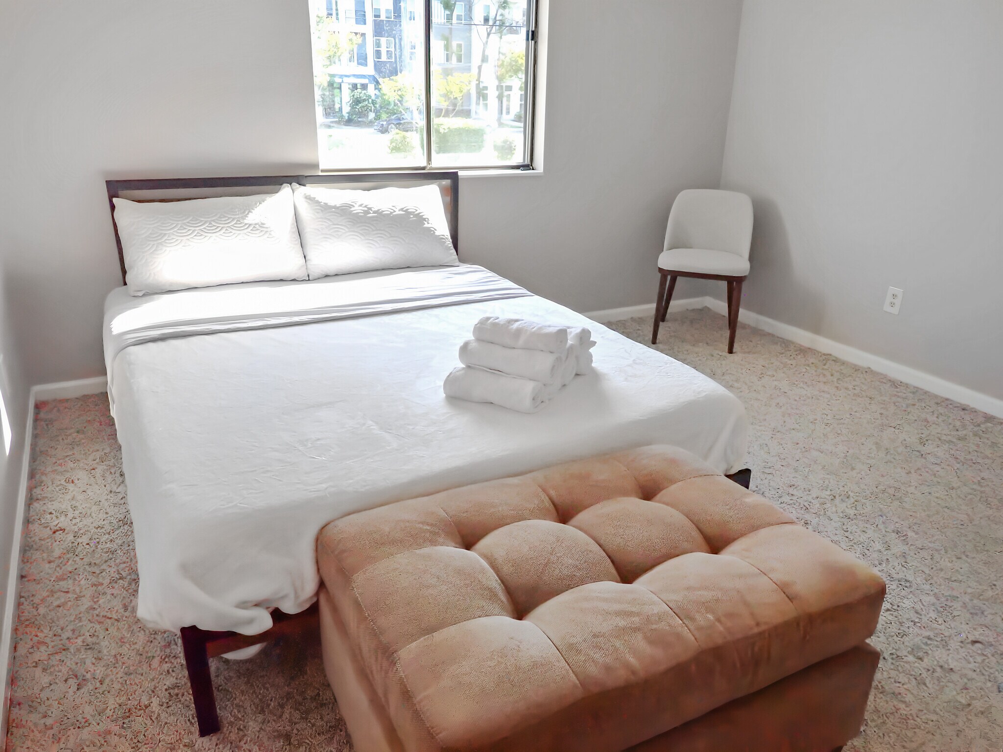 Master bedroom, queen bed, south-facing window. - 3601 Saint Johns Ct