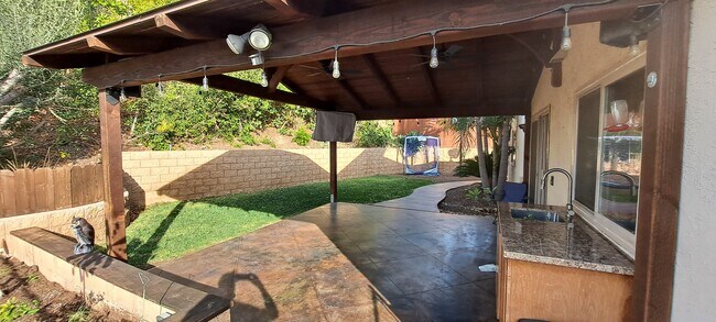 very private backyard with outdoor living area - 5966 Quiet Slope Dr