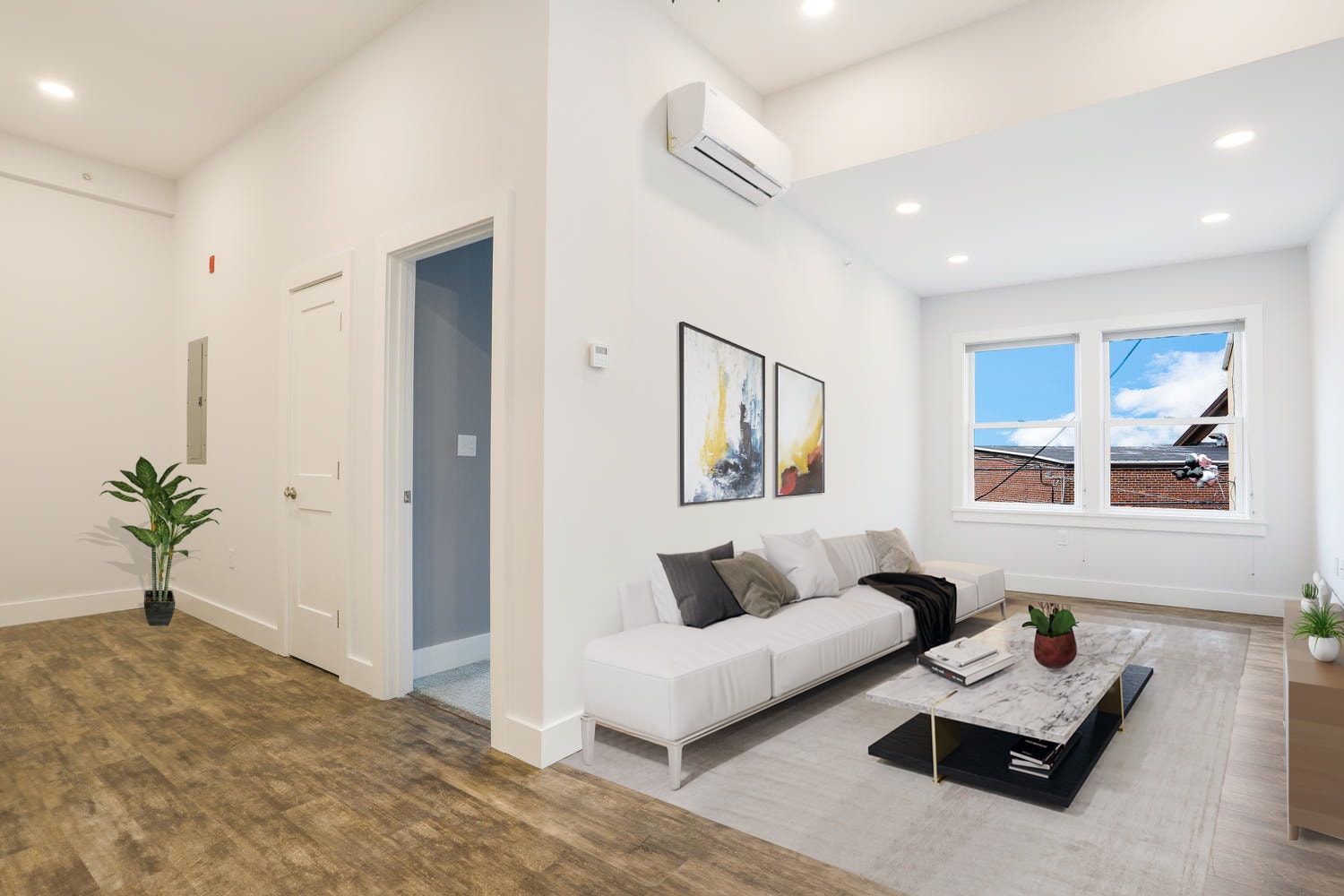 Living Area Staged - 44 Greenwich Ave