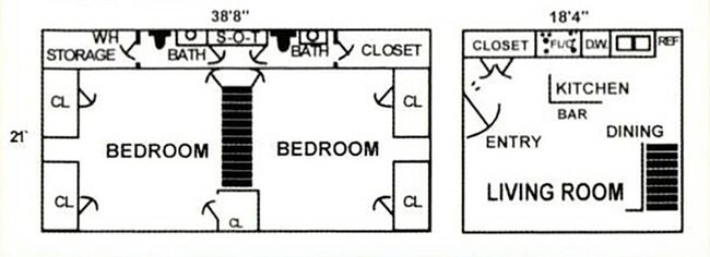 Two Bedroom Townhome - Tucasa Townhomes