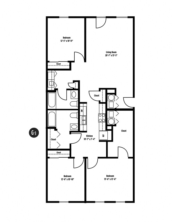 Floorplan - Crawford Square Apartments