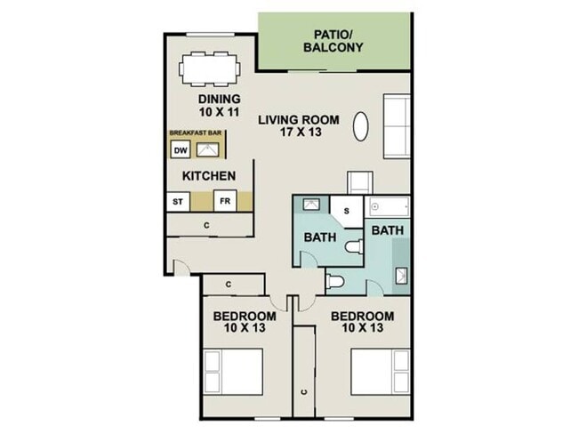 Floorplan - 3300 Tamarac Apartments