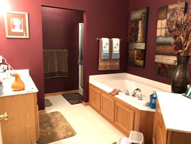 Bathroom has been painted beige to match living room - 20534 Cypress Dr