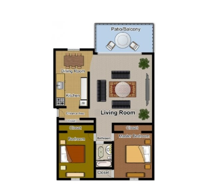 2 Bedroom.png - Casa Blanca Apartments