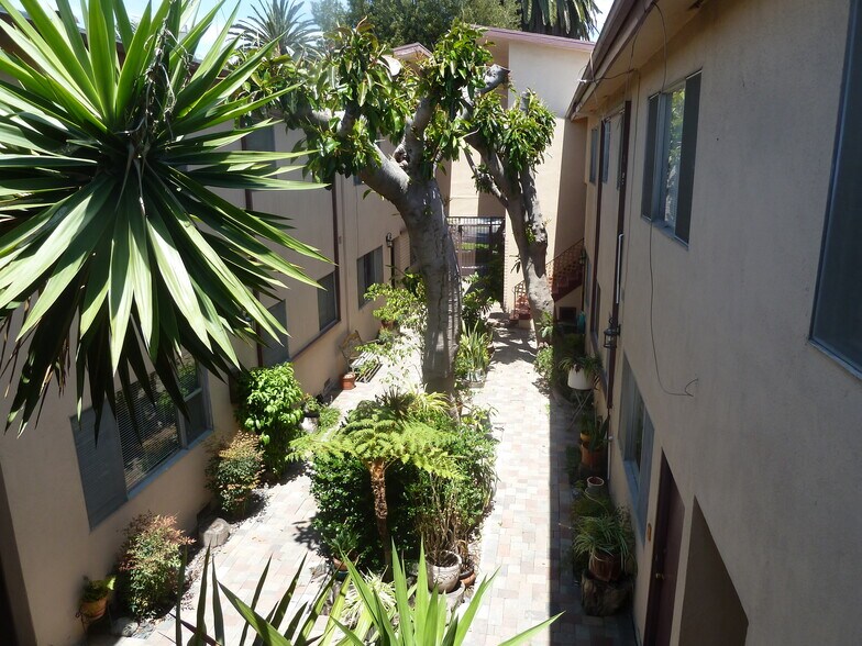 COURTYARD VIEW FROM A BALCONY - 3705 Westwood Blvd