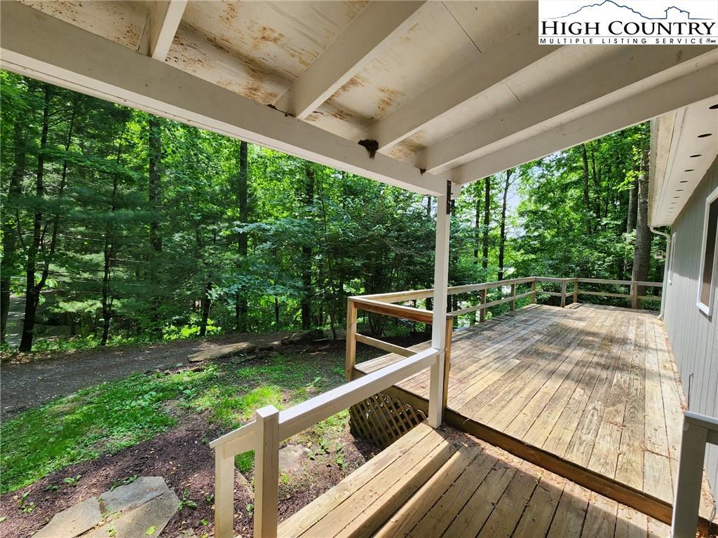 view from front door with large porch - 335 Mill Race Rd