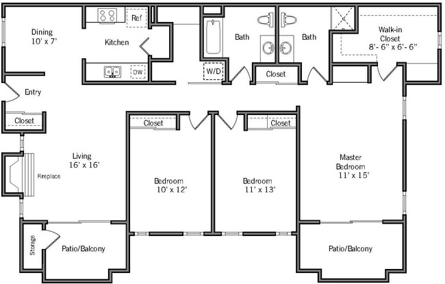 Floorplan - Americana Apartments