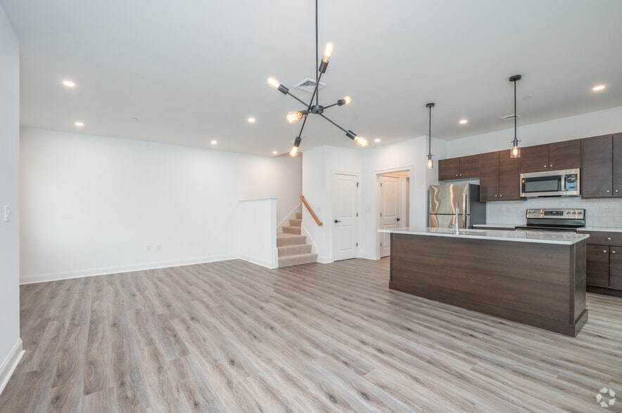 2BR, 2.5BA - 1611SF - Living Room/Kitchen - 15 High Street Residences