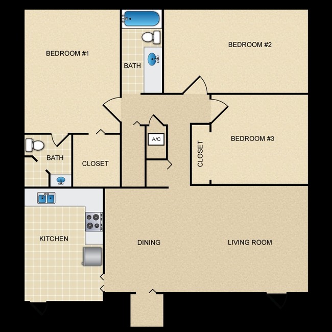 3BR/2.5BA - The Sterling