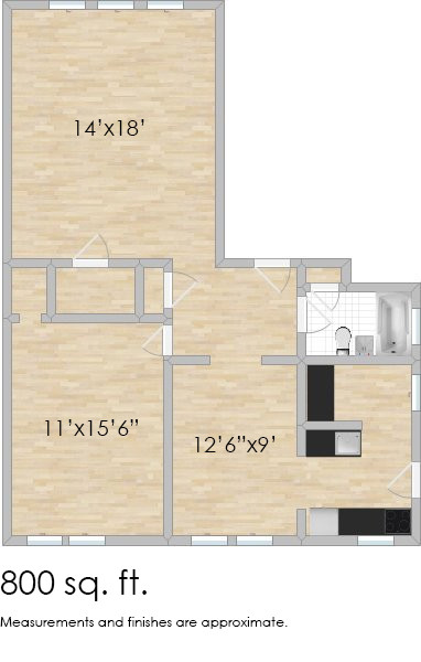 Floorplan - 1412-1414 N. Austin Blvd.