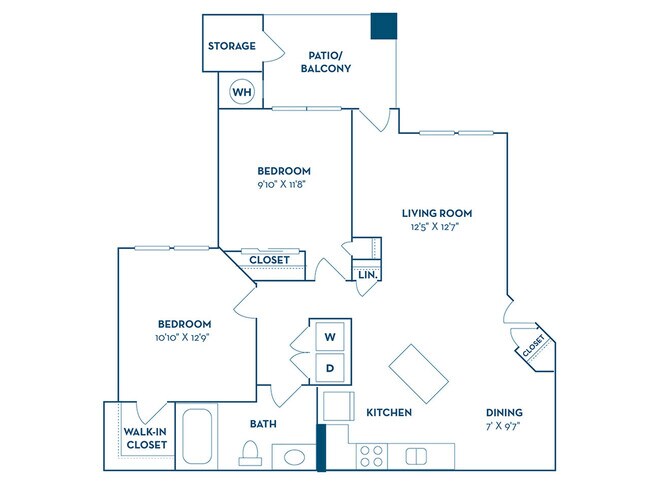 2 Bedroom | 1 Bath | 935 SF | Renovated - Bristol Village Apartments