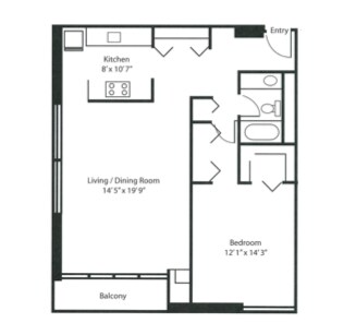 1BR/1BA - 200 N. Dearborn St.