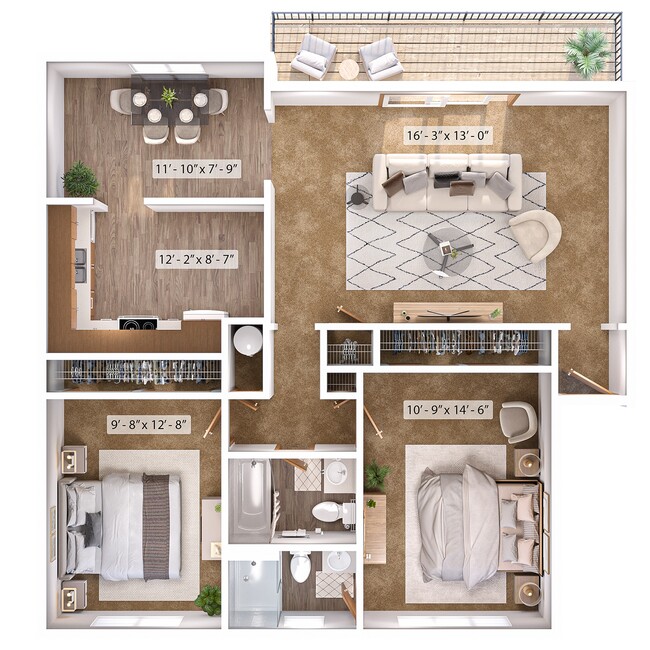Floorplan - Gold Coast Square Apartments
