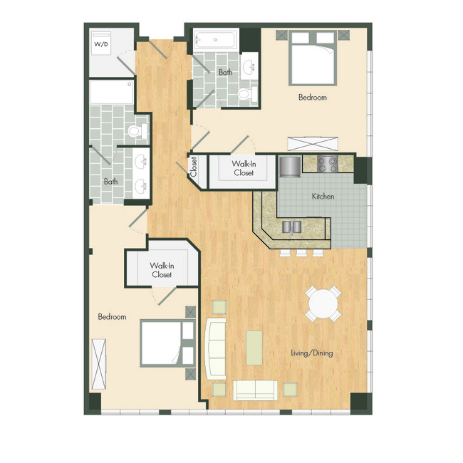 Floorplan - Aqua Via Apartments