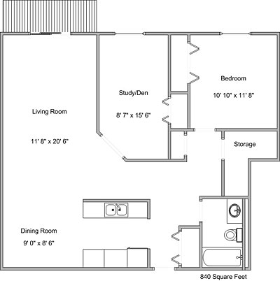 1BR/1BA - Westcourt