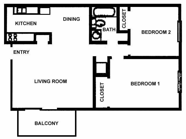 2BR/1BA - El Chaparral Apartments