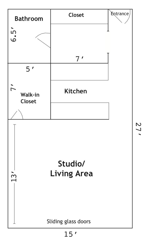 Studio - Upstairs - 405 sq ft - plus full-width covered deck with views - Ananda Community