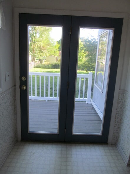 View of Deck/back yard from kitchen - 1041 34th St NE