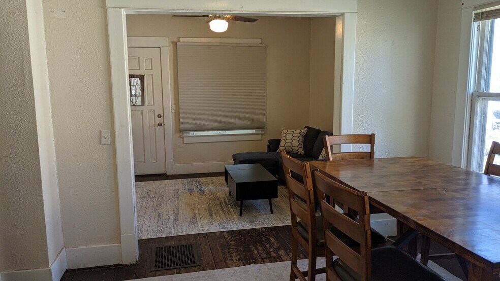 Kitchen looking to living and dining room. - 7765 Maywood St