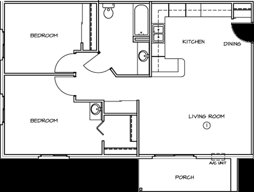 2BR/1.5BA - De Pere Apartments