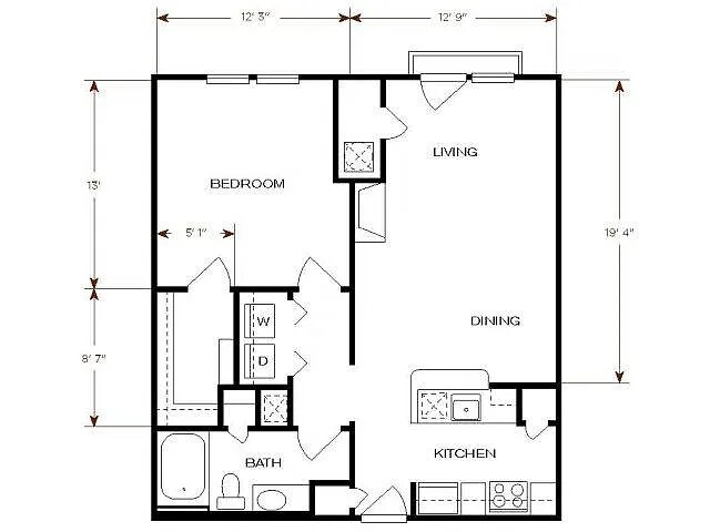 Layout with walk in closet - 1000 Providence Plz