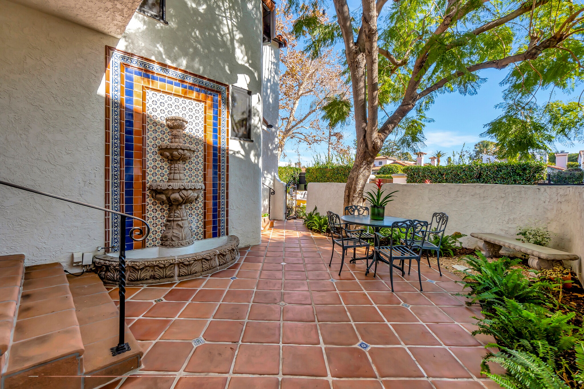 Front Patio and Fountain - 343 N Croft Ave