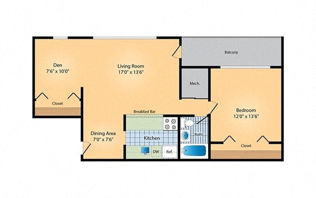 Floorplan - Rollingwood Apartments