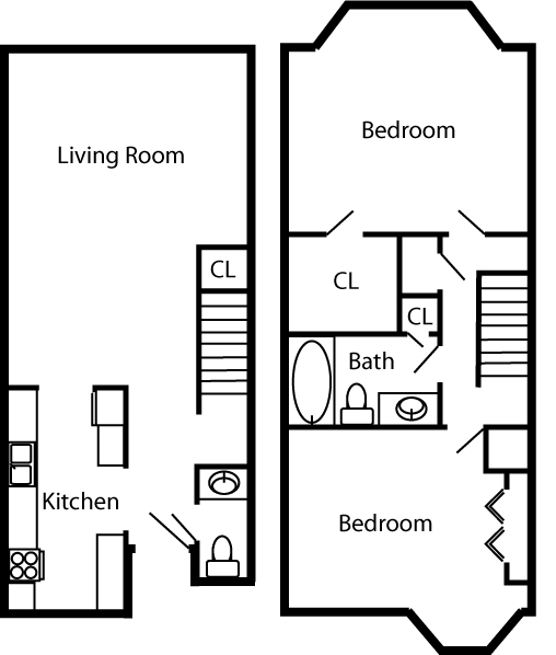 2BR/1.5BA - Clarkston Townhomes