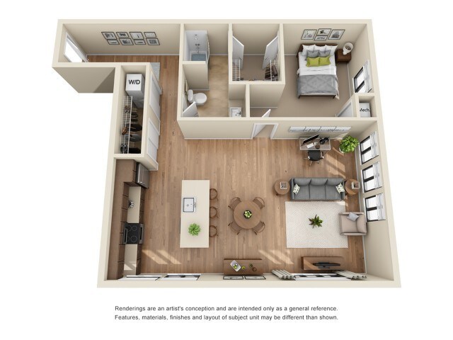 1 Bed 1 Bath - Park 19