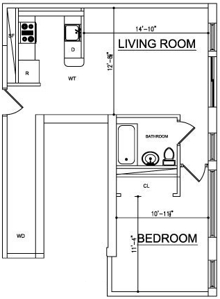 1BR/1BA - Ocean Blue