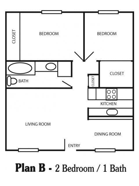 2BR/1BA - Sheraton Apartments
