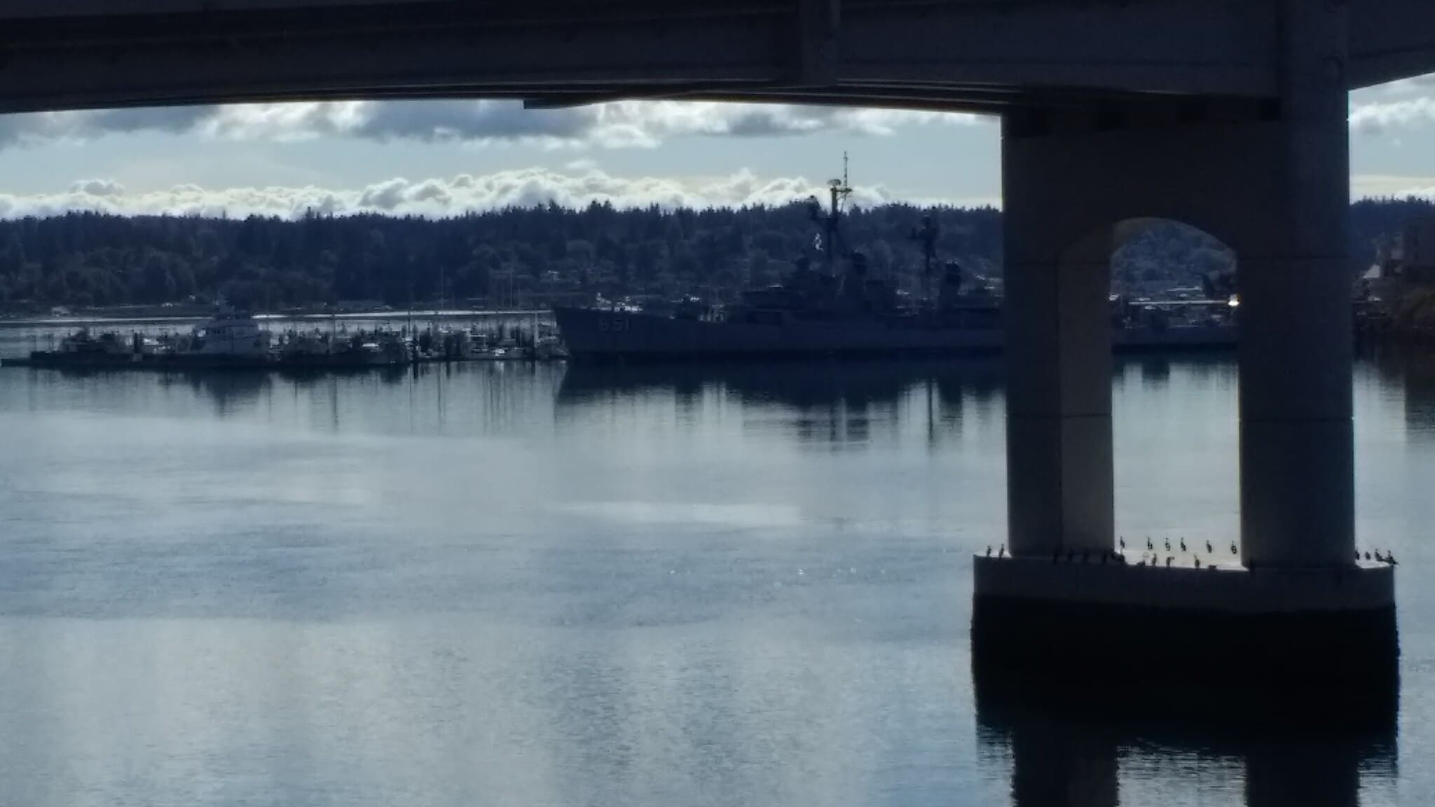 US Naval Vessel Turner Joy from Balcony - 1127 Wheaton Way, C-1