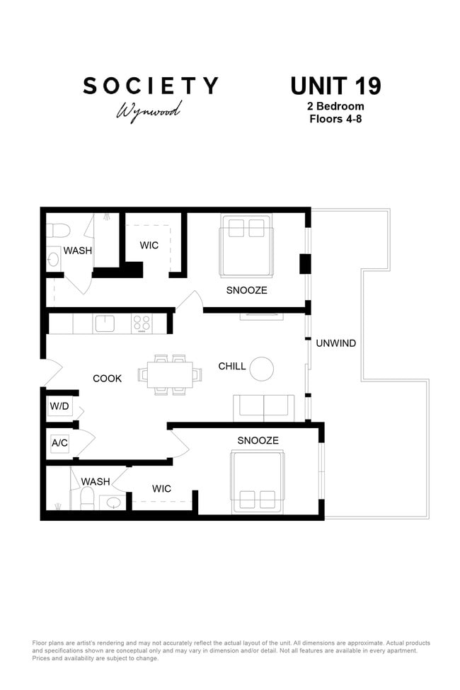 2 Bed - Unit19 4-8 - Society Wynwood