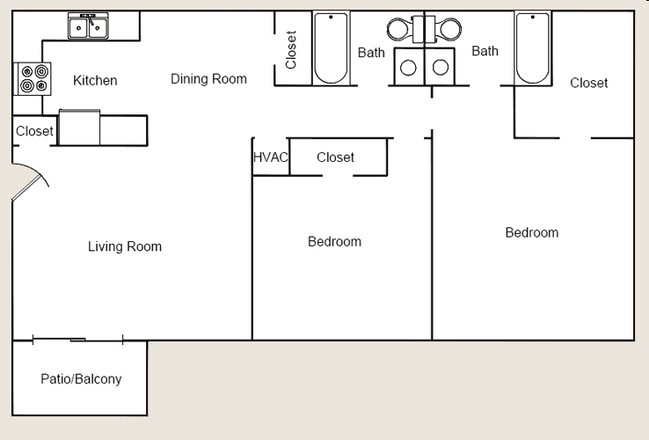 2BR/1BA - Colony Park Apartments