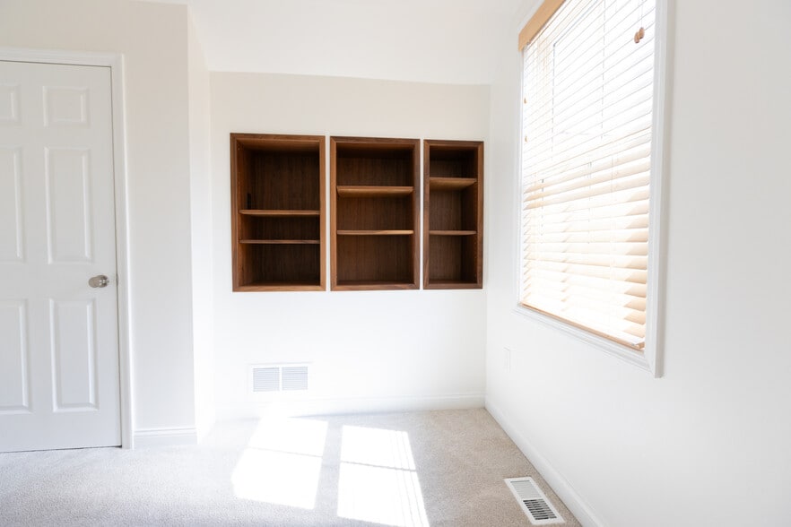office/bonus room built-in shelves - 953 Dennison Ave