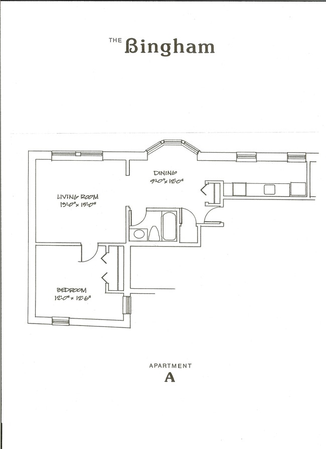 Floor Plan- apt a - The Bingham Apartments