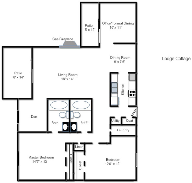 Floorplan - The Lodge Apartments