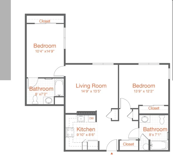 2BR/2BA - 80 Fair Street