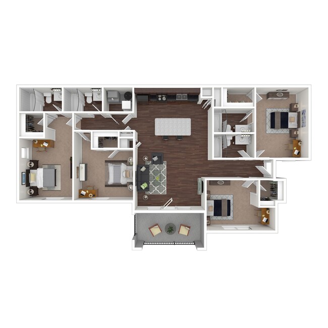 4x4 Floorplan - Miami Preserve