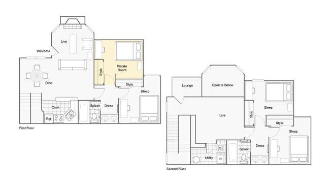 Floorplan - Harper Flatts