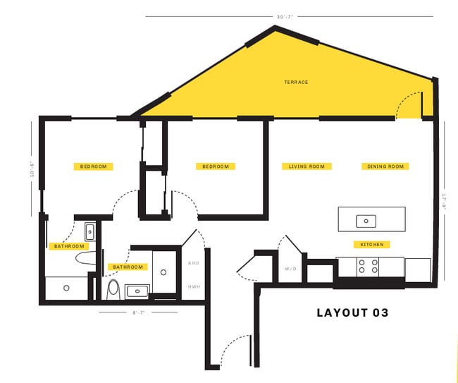 2 Bedroom 2 Bath - Six55 Detroit