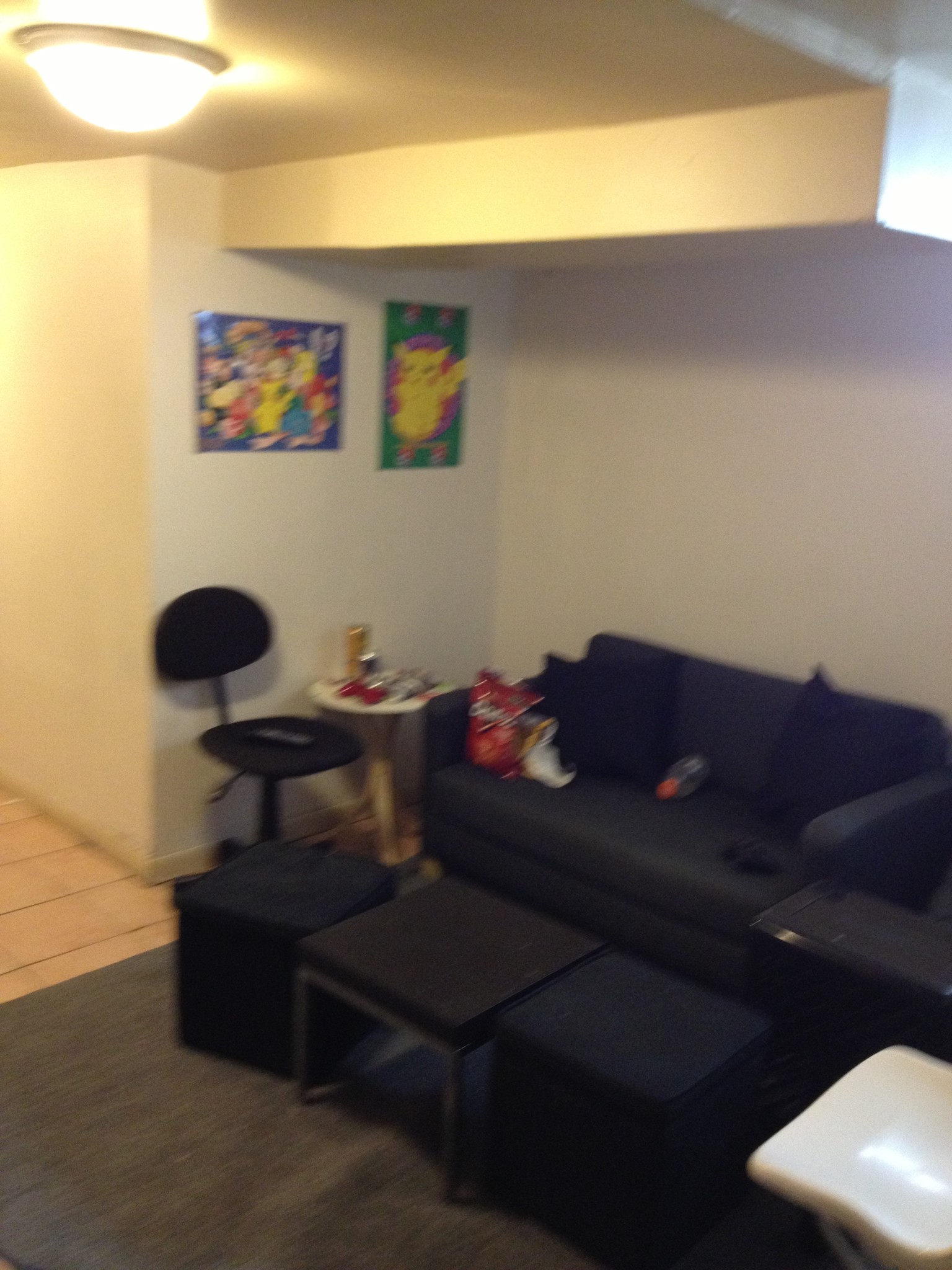 Rec room in lower level - 1117 Foster St